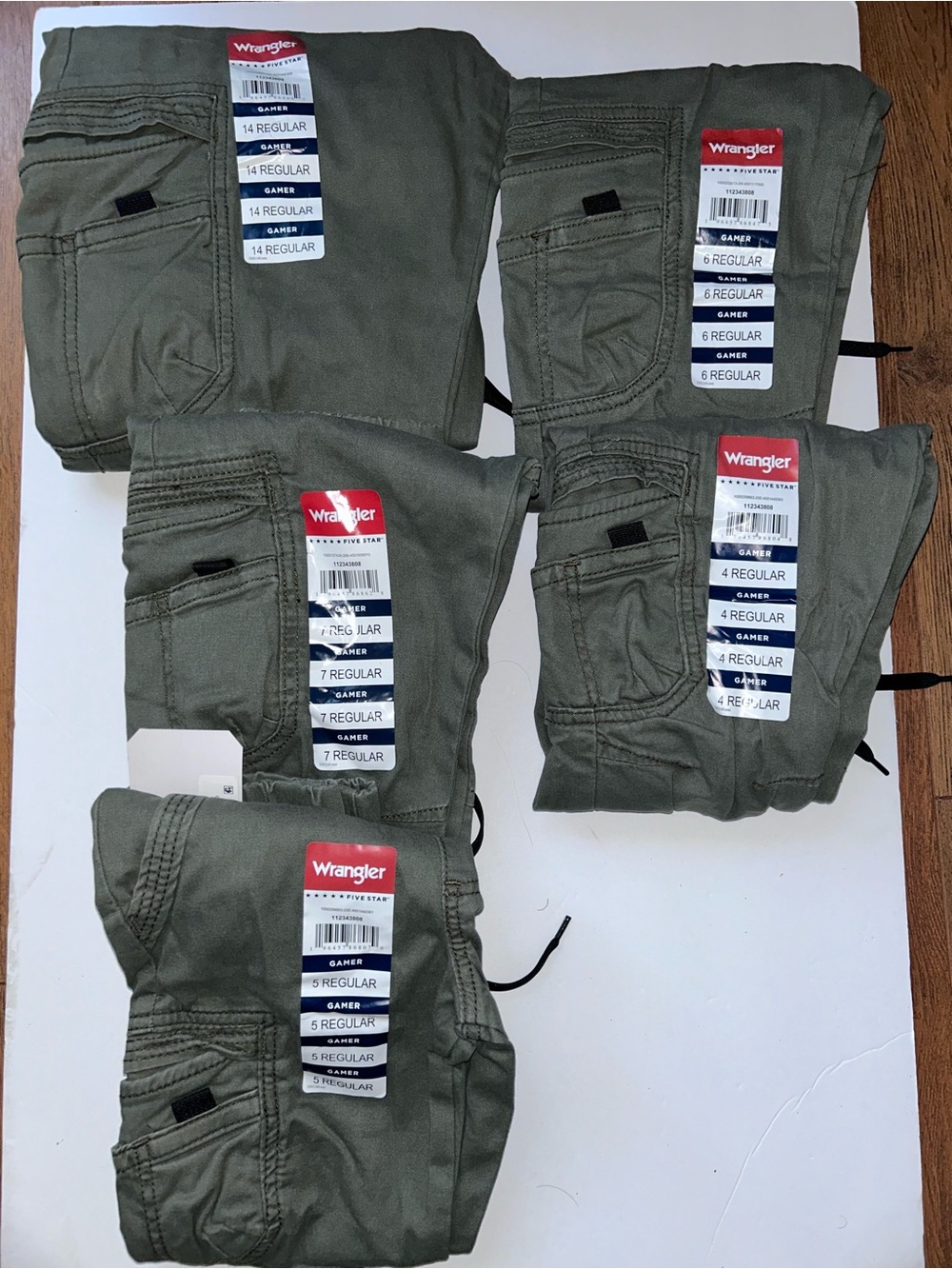 Wrangler Olive Cargo Shorts - Men's Multiple Pack